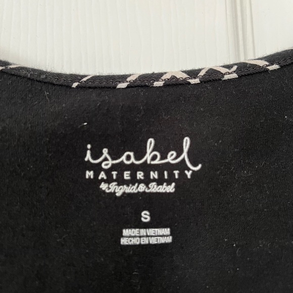 Isabel Maternity Black And White Print Dress - Picture 3 of 3